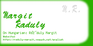margit raduly business card